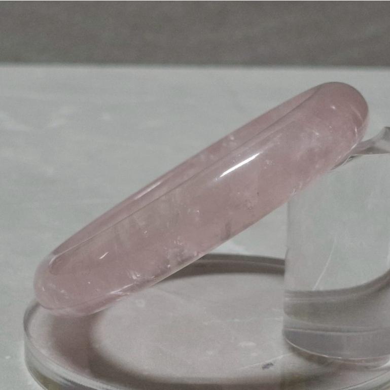 【三寶坊】天然粉晶手鐲 59圈口 莫粉手鐲 平安鐲 莫桑比克星光粉晶手鐲大圈口 N561-細節圖4