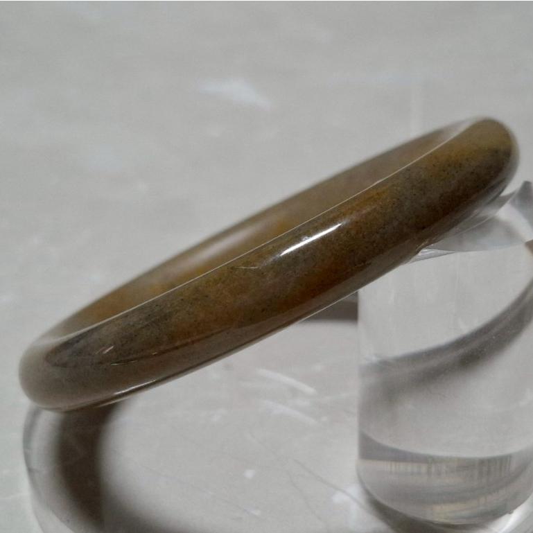 【三寶坊】天然佘太翠手鐲 59圈口 圓條 佘太金玉滿堂手鐲大圈口 N555-細節圖3