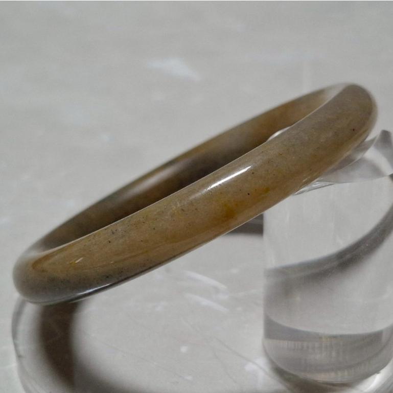 【三寶坊】天然佘太翠手鐲 59圈口 圓條 佘太金玉滿堂手鐲大圈口 N555-細節圖4