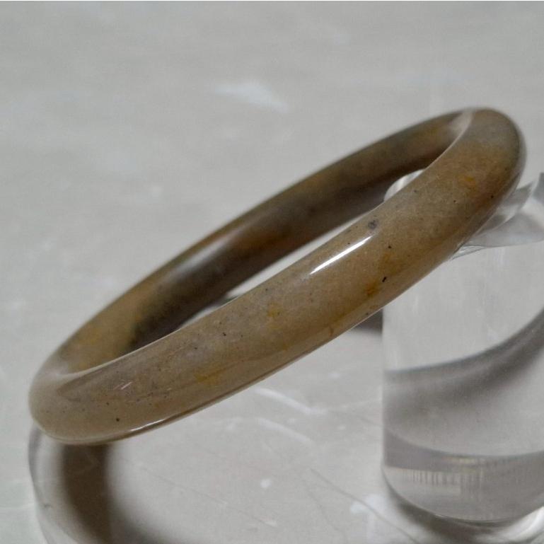 【三寶坊】天然佘太翠手鐲 59圈口 圓條 佘太金玉滿堂手鐲大圈口 N555-細節圖5