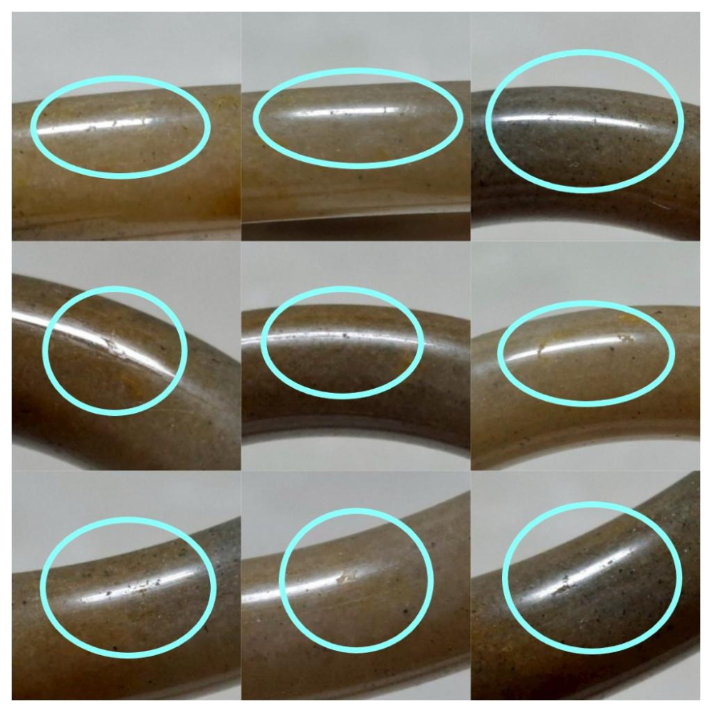 【三寶坊】天然佘太翠手鐲 59圈口 圓條 佘太金玉滿堂手鐲大圈口 N555-細節圖7