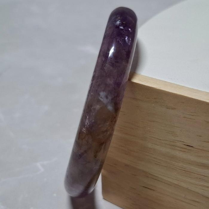 【三寶坊】天然紫祖母手鐲 63圈口 祖母晶 平安鐲 手鐲大圈口 N549-細節圖3