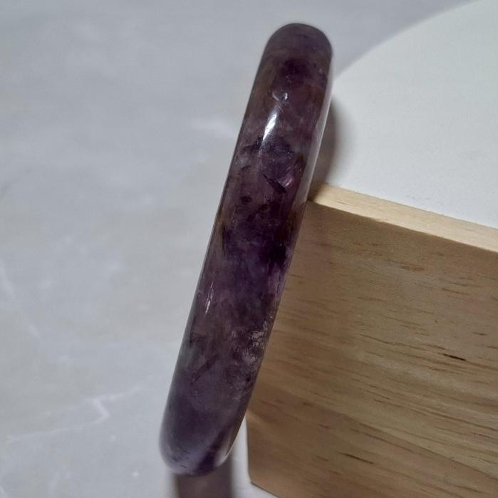 【三寶坊】天然紫祖母手鐲 63圈口 祖母晶 平安鐲 手鐲大圈口 N549-細節圖4