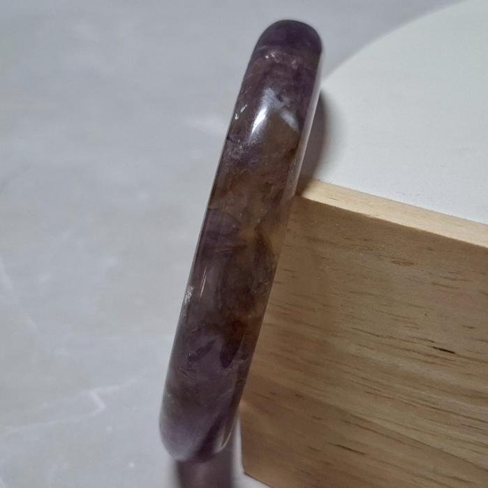 【三寶坊】天然紫祖母手鐲 63圈口 祖母晶 平安鐲 手鐲大圈口 N549-細節圖6