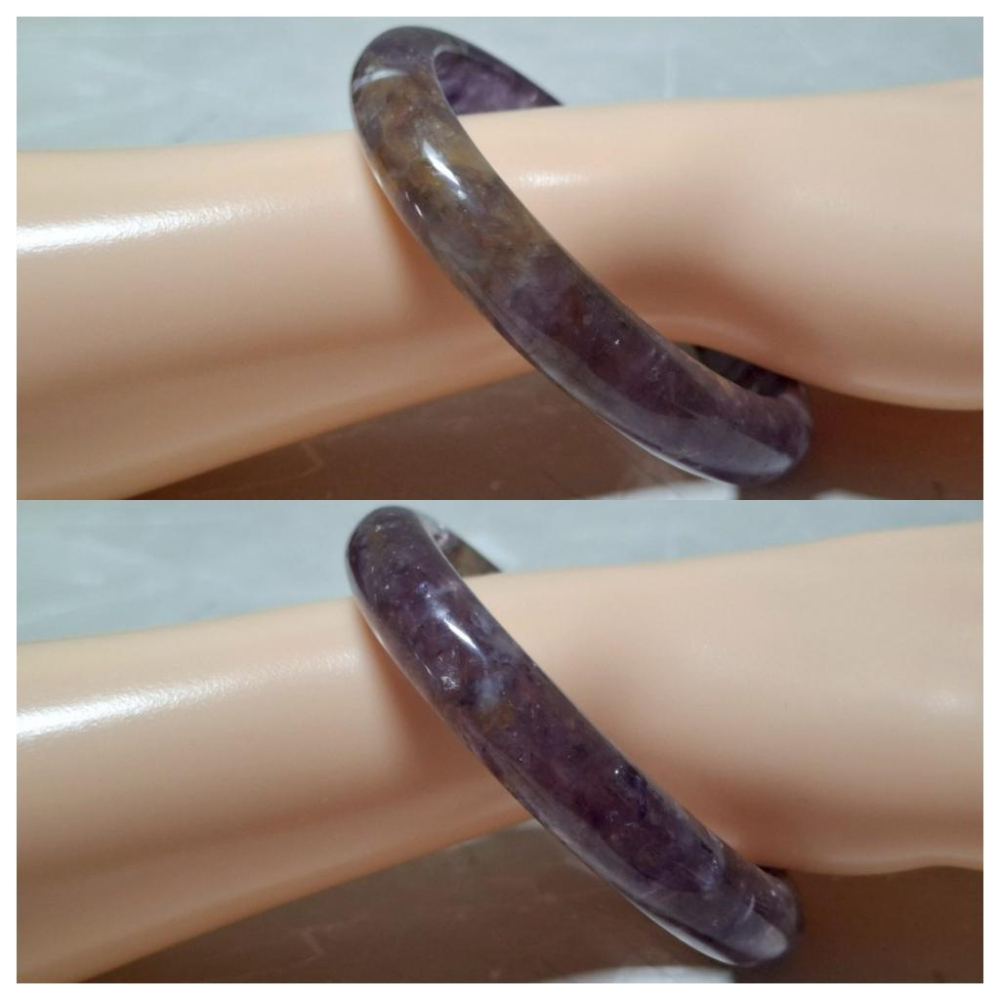 【三寶坊】天然紫祖母手鐲 63圈口 祖母晶 平安鐲 手鐲大圈口 N549-細節圖8