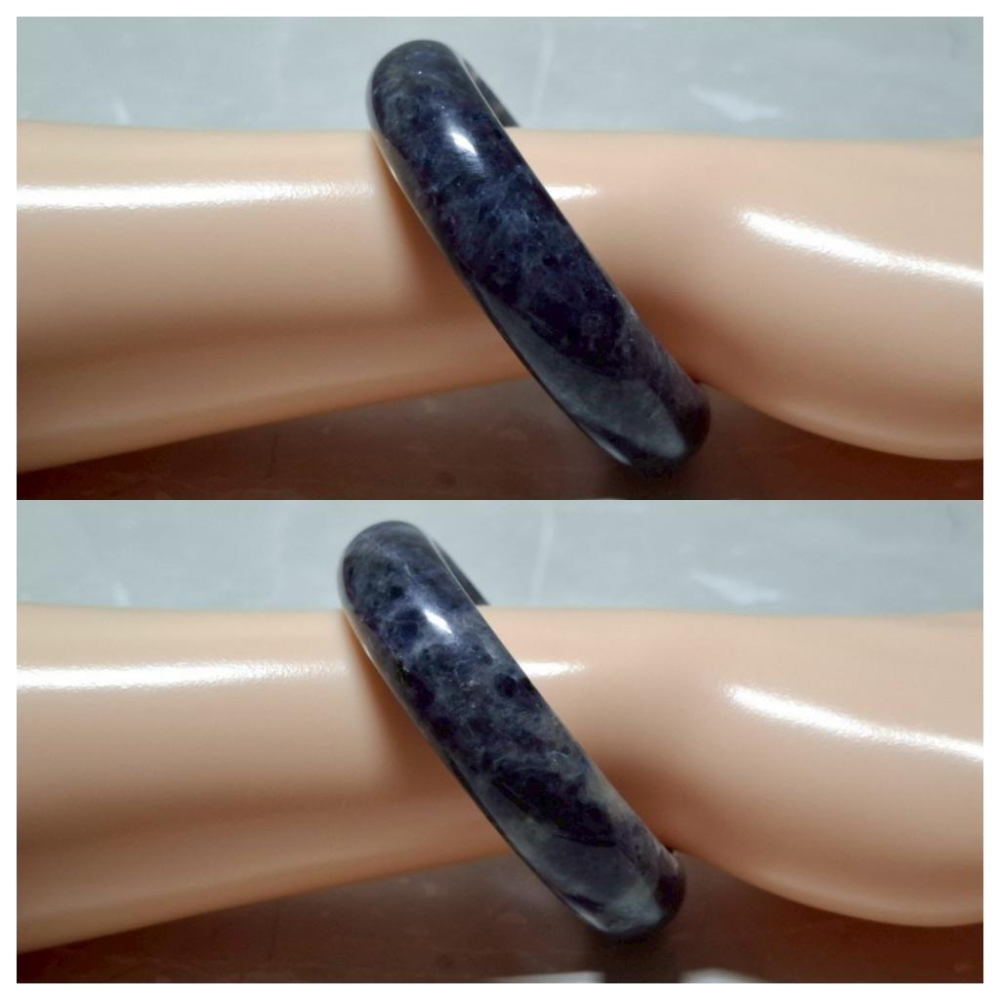 【三寶坊】天然堇青石手鐲 52圈口 平安鐲 堇青手鐲小圈口 N547-細節圖9