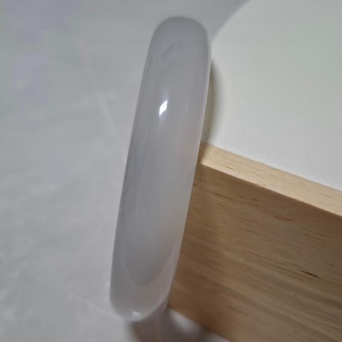 【三寶坊】天然紫玉髓手鐲 62圈口 淺紫玉髓 平安鐲 紫羅蘭瑪瑙手鐲大圈口 N463-細節圖5