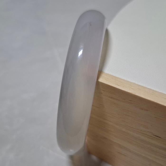 【三寶坊】天然紫玉髓手鐲 62圈口 淺紫玉髓 平安鐲 紫羅蘭瑪瑙手鐲大圈口 N463-細節圖6