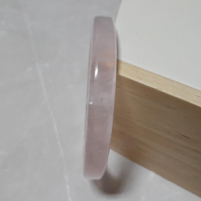 【三寶坊】天然粉晶手鐲 54圈口 莫粉手鐲 方鐲 莫桑比克星光粉晶手鐲小圈口 N397-細節圖2