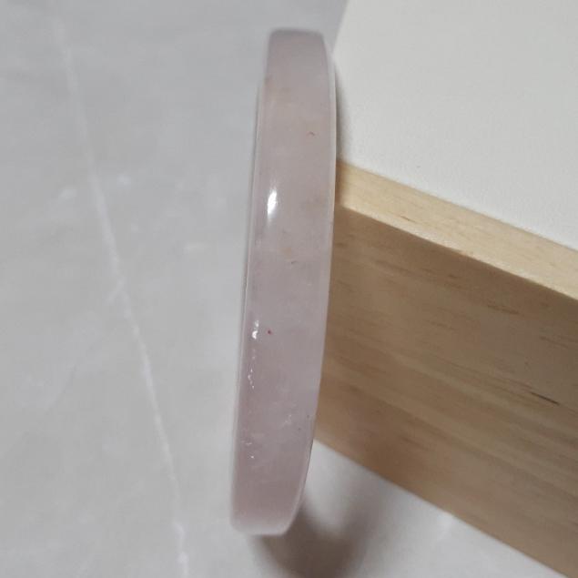 【三寶坊】天然粉晶手鐲 54圈口 莫粉手鐲 方鐲 莫桑比克星光粉晶手鐲小圈口 N397-細節圖4