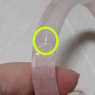 【三寶坊】天然粉晶手鐲 54圈口 莫粉手鐲 方鐲 莫桑比克星光粉晶手鐲小圈口 N397-細節圖7