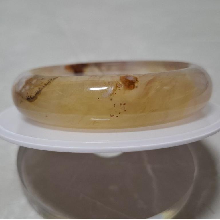 【三寶坊】天然櫻花瑪瑙手鐲 53圈口 平安鐲 瑪瑙手鐲小圈口 N494-細節圖4