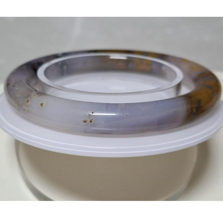 【三寶坊】天然星空瑪瑙手鐲 58圈口 圓條 瑪瑙手鐲大圈口 N526-細節圖4