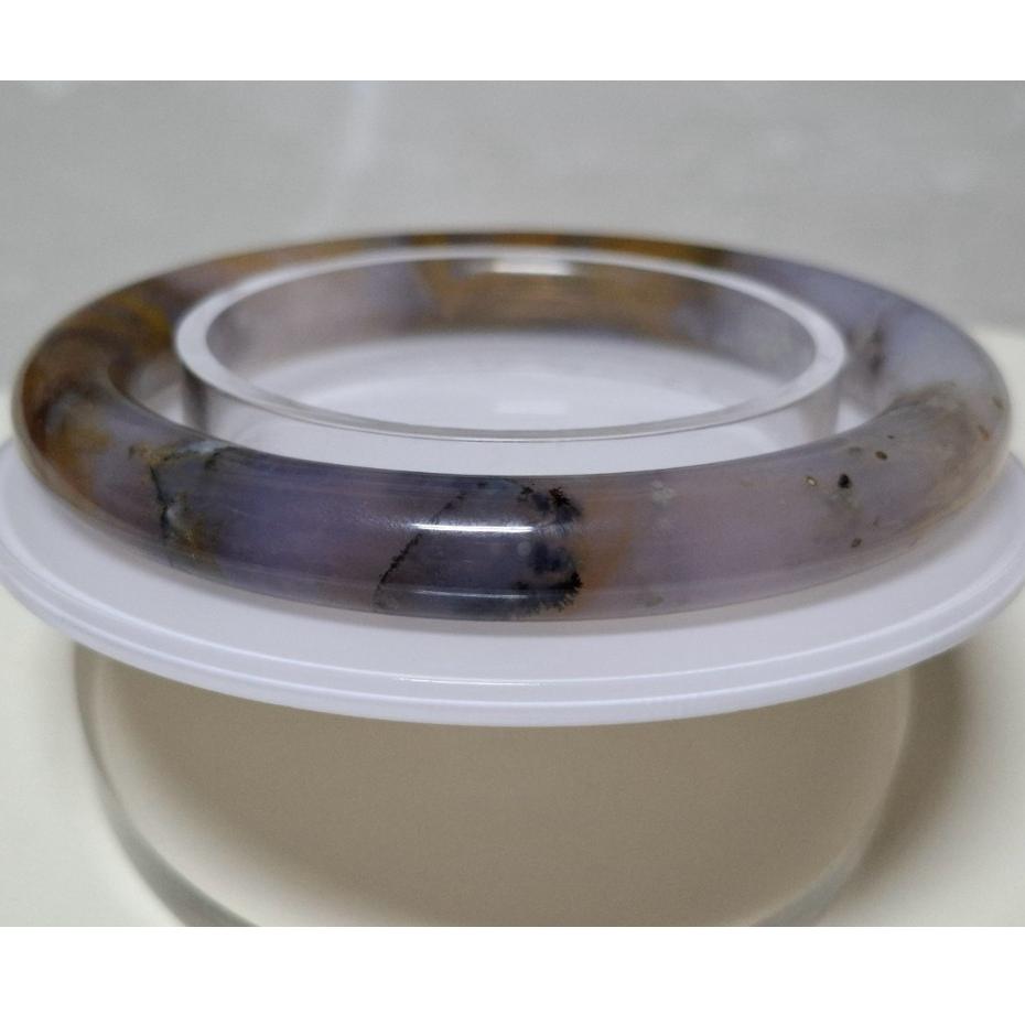 【三寶坊】天然星空瑪瑙手鐲 58圈口 圓條 瑪瑙手鐲大圈口 N526-細節圖5