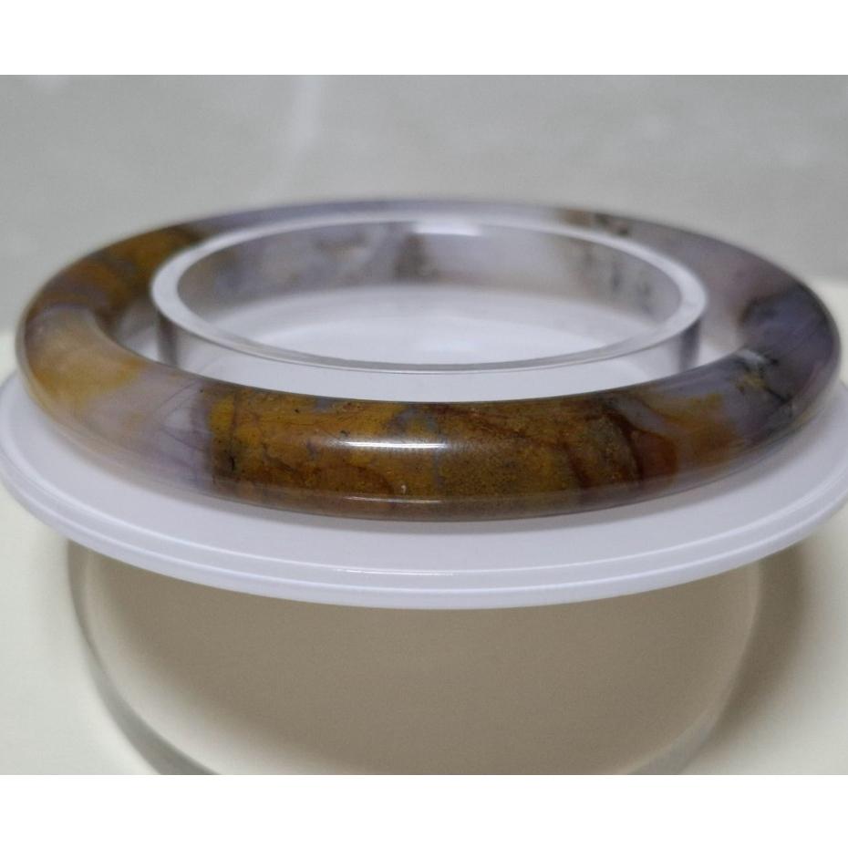 【三寶坊】天然星空瑪瑙手鐲 58圈口 圓條 瑪瑙手鐲大圈口 N526-細節圖6