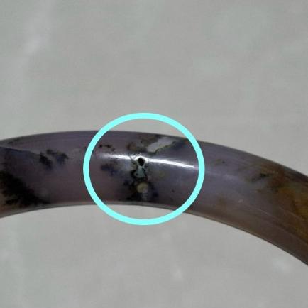 【三寶坊】天然星空瑪瑙手鐲 58圈口 圓條 瑪瑙手鐲大圈口 N526-細節圖7