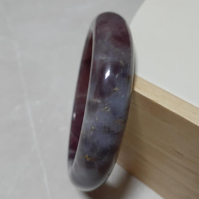【三寶坊】天然粉晶手鐲 57圈口 紫馬粉手鐲 馬達加斯加粉晶 平安鐲 馬粉手鐲 N388-細節圖3
