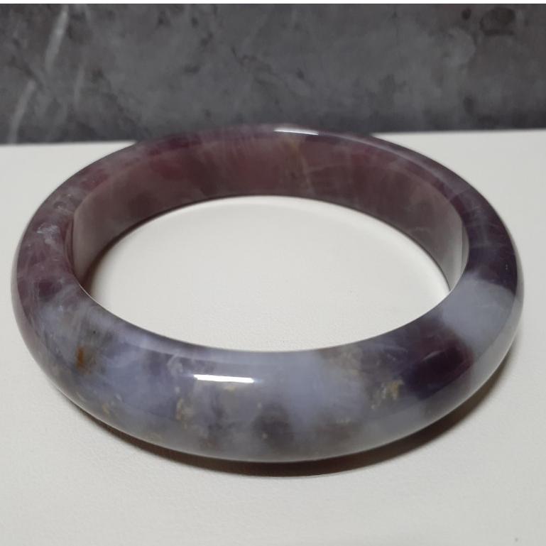 【三寶坊】天然粉晶手鐲 57圈口 紫馬粉手鐲 馬達加斯加粉晶 平安鐲 馬粉手鐲 N388-細節圖6