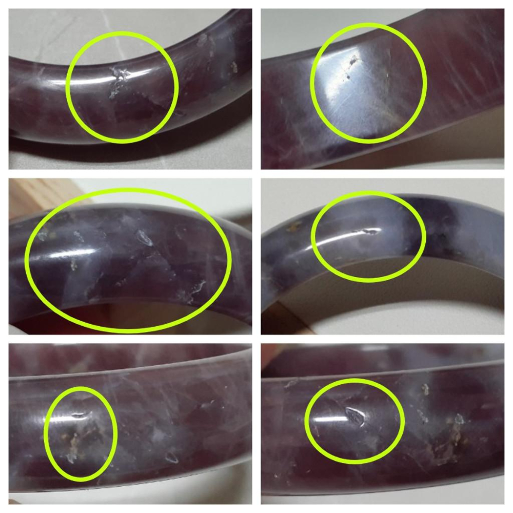 【三寶坊】天然粉晶手鐲 57圈口 紫馬粉手鐲 馬達加斯加粉晶 平安鐲 馬粉手鐲 N388-細節圖7