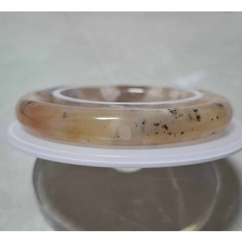 【三寶坊】天然櫻花瑪瑙手鐲 54圈口 圓條 瑪瑙手鐲小圈口 N489-細節圖4