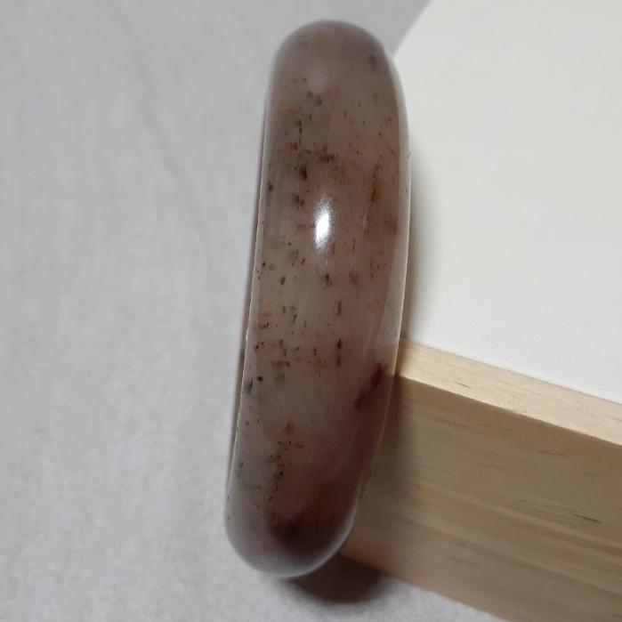 【三寶坊】天然佘太翠手鐲 64圈口 佘太踏雪尋梅 平安鐲 手鐲大圈口 N374-細節圖4