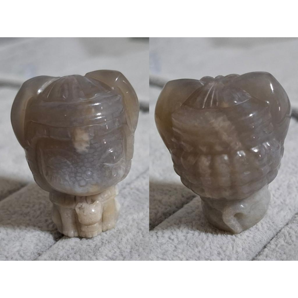 【三寶坊】珊瑚玉 阿奴比斯貓 3公分多 牛鼻孔 通孔件 雕刻件 小擺件 萌寵 手作DIY材料-細節圖4