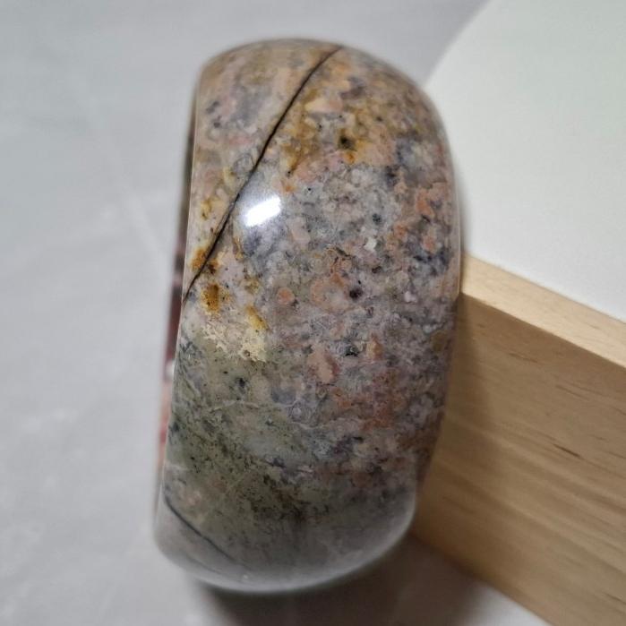 【三寶坊】薔薇手鐲 62圈口 薔薇輝手鐲 玫瑰石 寬鐲 輪胎鐲大圈口 N449-細節圖3