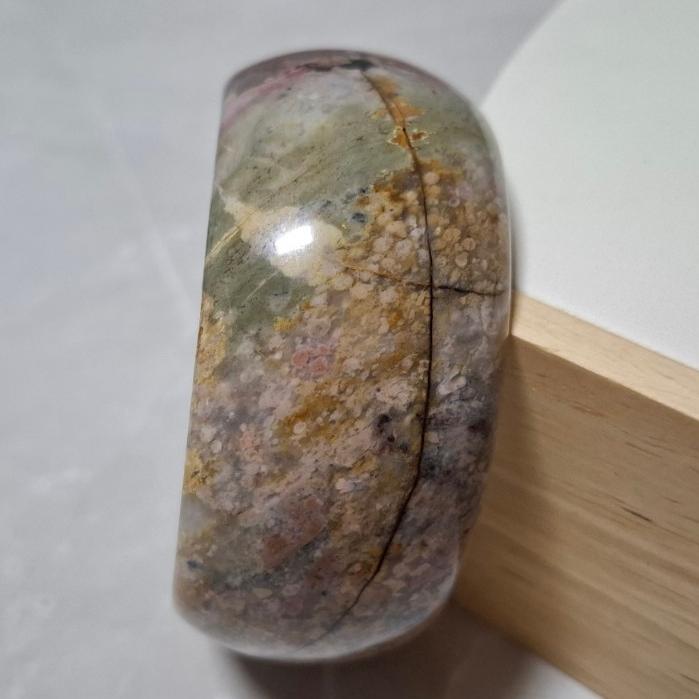 【三寶坊】薔薇手鐲 62圈口 薔薇輝手鐲 玫瑰石 寬鐲 輪胎鐲大圈口 N449-細節圖4