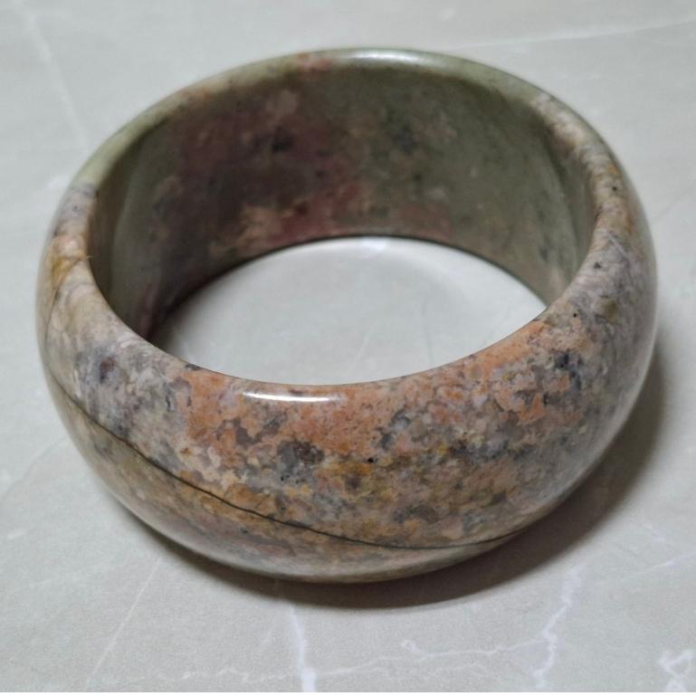 【三寶坊】薔薇手鐲 62圈口 薔薇輝手鐲 玫瑰石 寬鐲 輪胎鐲大圈口 N449-細節圖6