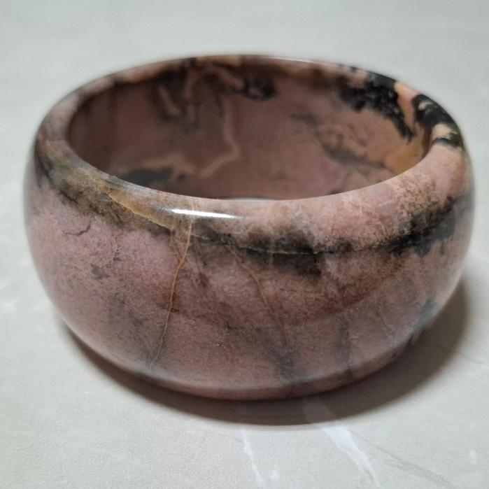 【三寶坊】薔薇手鐲 62圈口 薔薇輝手鐲 玫瑰石 寬鐲 輪胎鐲大圈口 N444-細節圖5