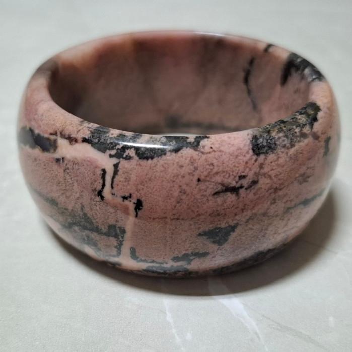 【三寶坊】薔薇手鐲 62圈口 薔薇輝手鐲 玫瑰石 寬鐲 輪胎鐲大圈口 N444-細節圖6