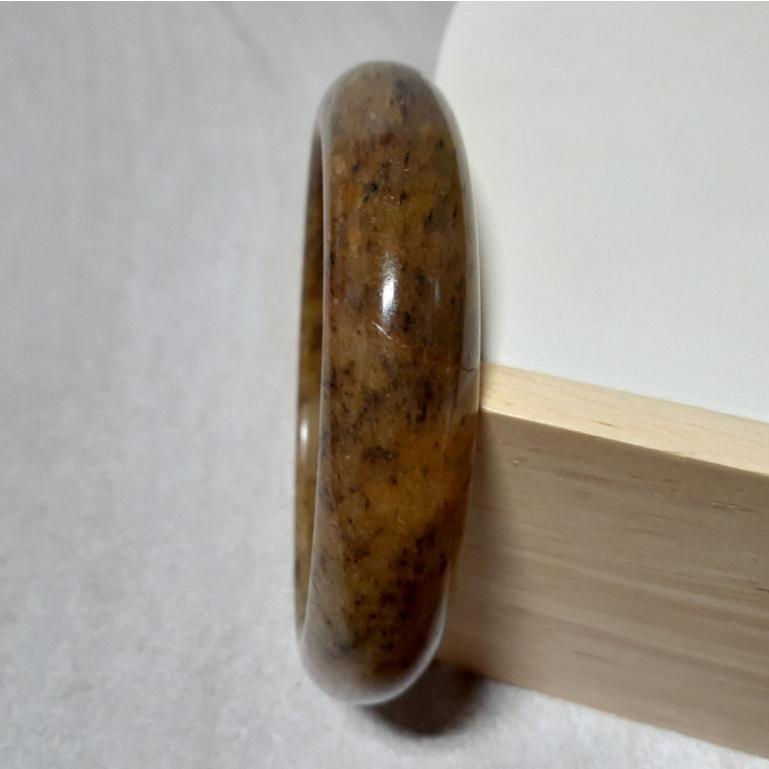 【三寶坊】天然佘太翠手鐲 62圈口 佘太踏雪尋梅 平安鐲 手鐲大圈口 N372-細節圖3