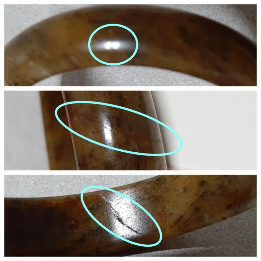 【三寶坊】天然佘太翠手鐲 62圈口 佘太踏雪尋梅 平安鐲 手鐲大圈口 N372-細節圖6