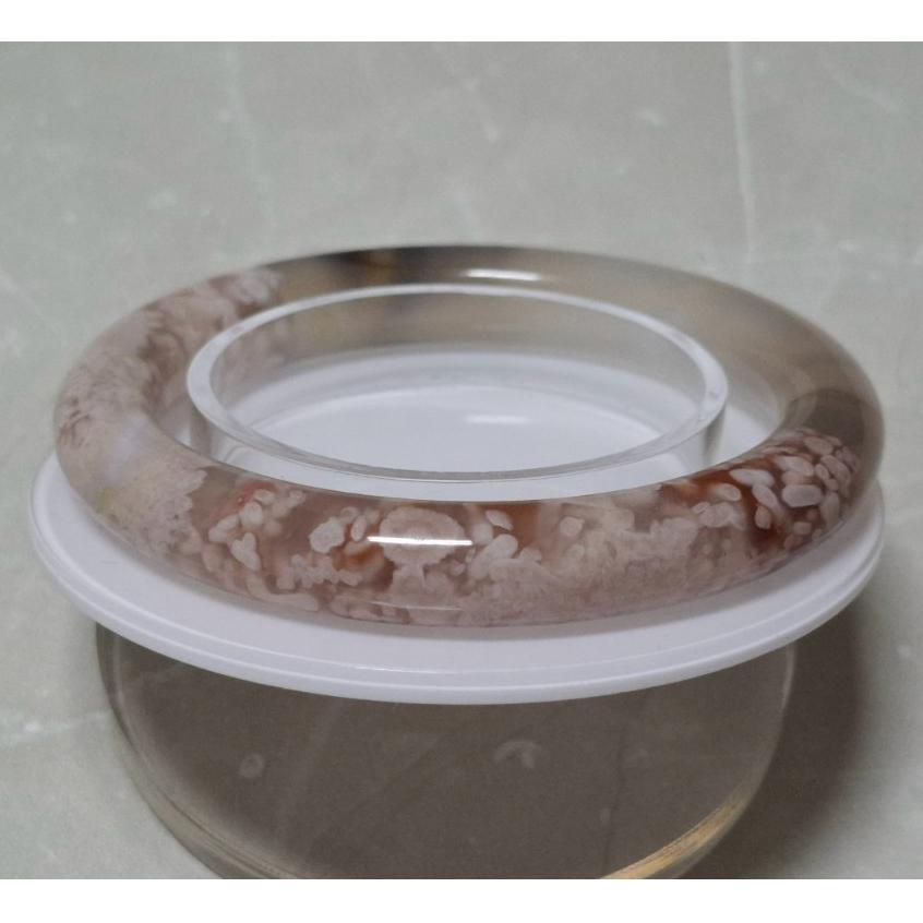 【三寶坊】天然櫻花瑪瑙手鐲 58圈口 圓條 瑪瑙手鐲大圈口 N530-細節圖3