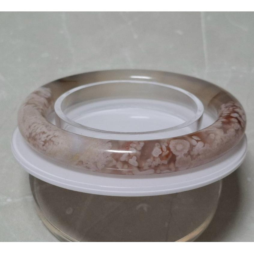 【三寶坊】天然櫻花瑪瑙手鐲 58圈口 圓條 瑪瑙手鐲大圈口 N530-細節圖6