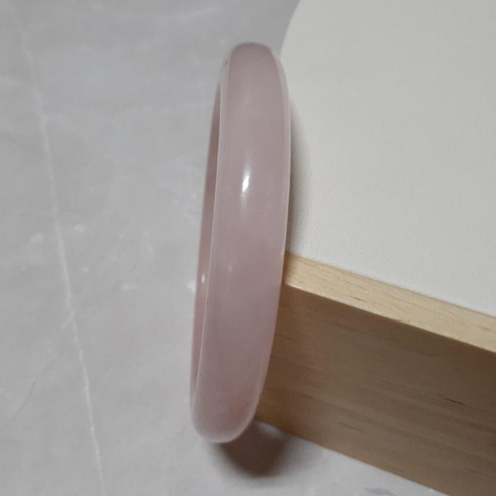 【三寶坊】天然粉晶手鐲 62圈口 馬粉手鐲 馬達加斯加粉晶 平安鐲 手鐲大圈口 N392-細節圖2