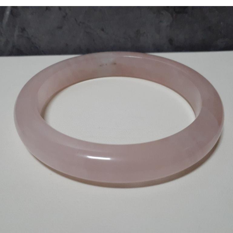 【三寶坊】天然粉晶手鐲 62圈口 馬粉手鐲 馬達加斯加粉晶 平安鐲 手鐲大圈口 N392-細節圖5