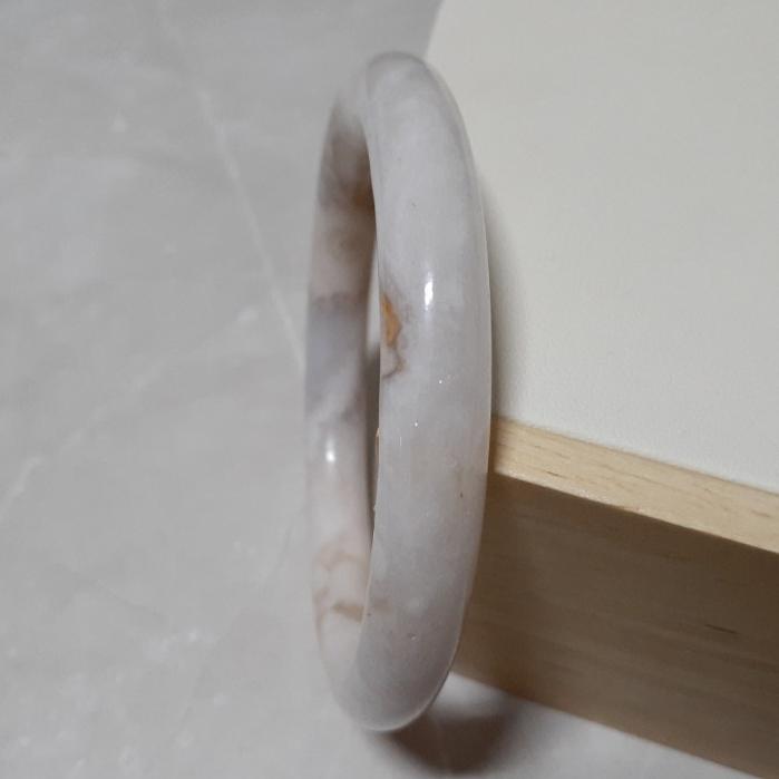 【三寶坊】天然櫻花瑪瑙手鐲 61圈口 圓條 瑪瑙手鐲大圈口 N418-細節圖2