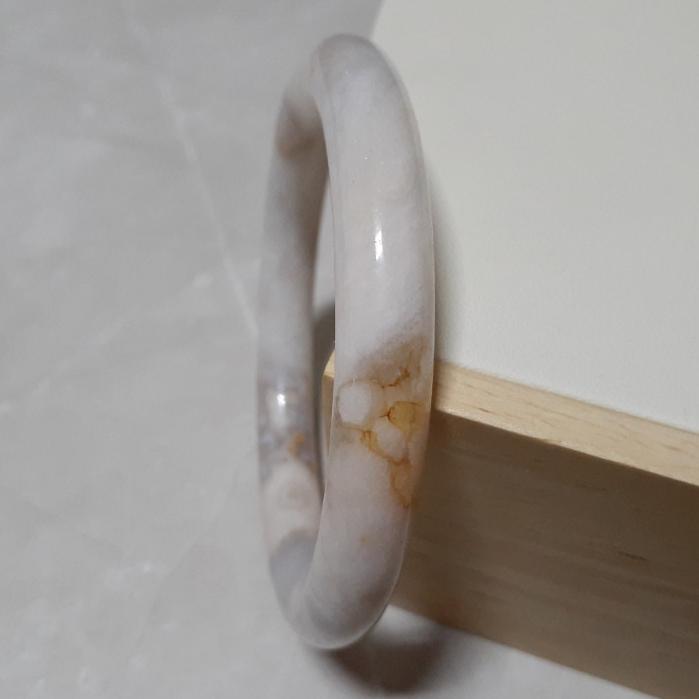 【三寶坊】天然櫻花瑪瑙手鐲 61圈口 圓條 瑪瑙手鐲大圈口 N418-細節圖3