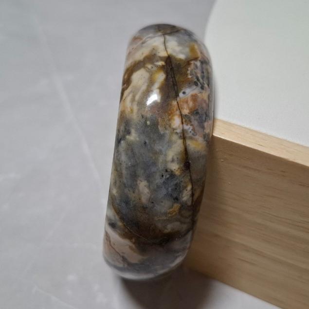 【三寶坊】薔薇手鐲 57圈口 薔薇輝手鐲 玫瑰石 寬鐲 手鐲小圈口 N439-細節圖3