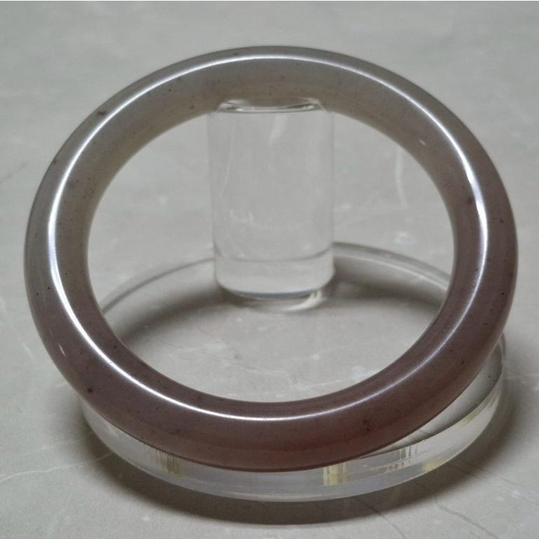 【三寶坊】天然佘太翠手鐲 62圈口 圓條 佘太草莓醬手鐲大圈口 N553-細節圖2