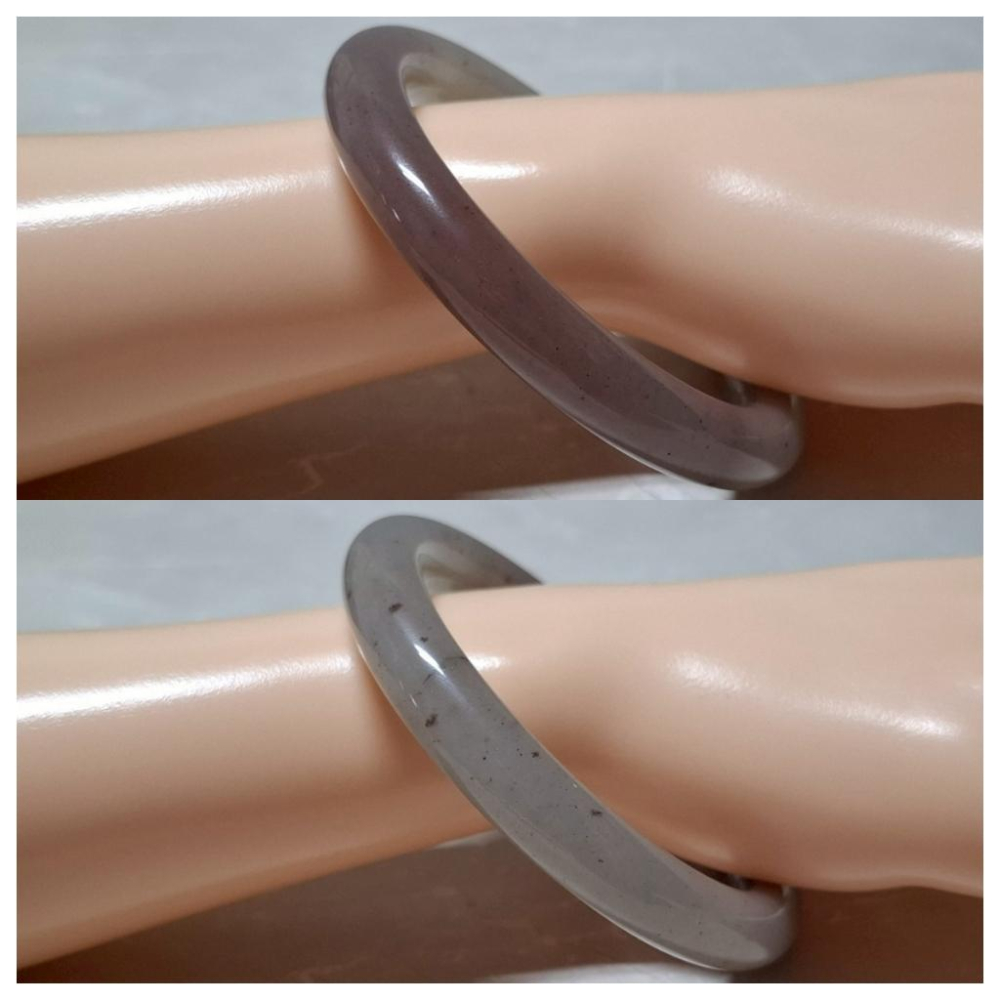 【三寶坊】天然佘太翠手鐲 62圈口 圓條 佘太草莓醬手鐲大圈口 N553-細節圖7