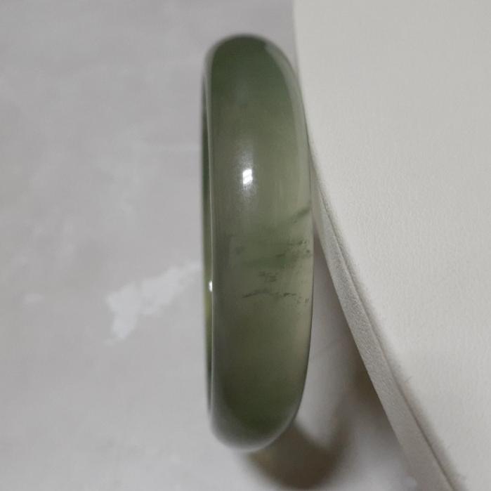 【三寶坊】天然岫玉手鐲 50圈口 平安鐲 手鐲小圈口 N422-細節圖2