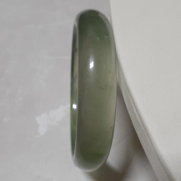 【三寶坊】天然岫玉手鐲 50圈口 平安鐲 手鐲小圈口 N422-細節圖3