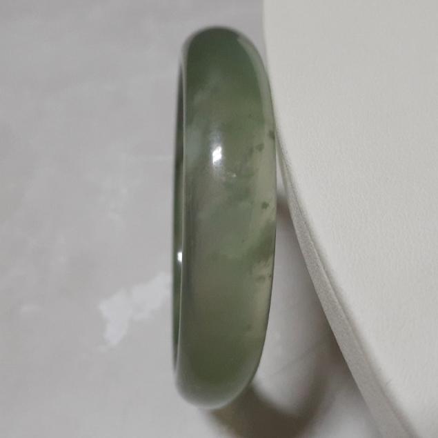 【三寶坊】天然岫玉手鐲 50圈口 平安鐲 手鐲小圈口 N422-細節圖4