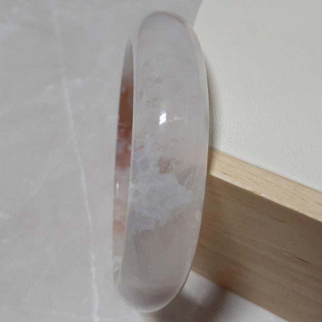 【三寶坊】天然櫻花瑪瑙手鐲 61圈口 平安鐲 瑪瑙手鐲大圈口 N413-細節圖3