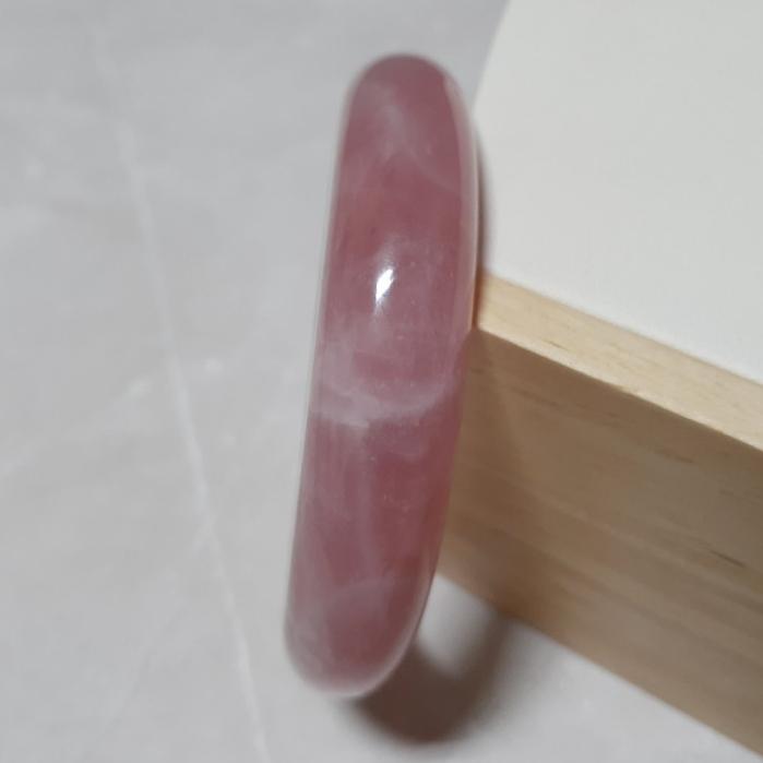 【三寶坊】天然粉晶手鐲 56圈口 馬粉手鐲 馬達加斯加粉晶 平安鐲 N391-細節圖2