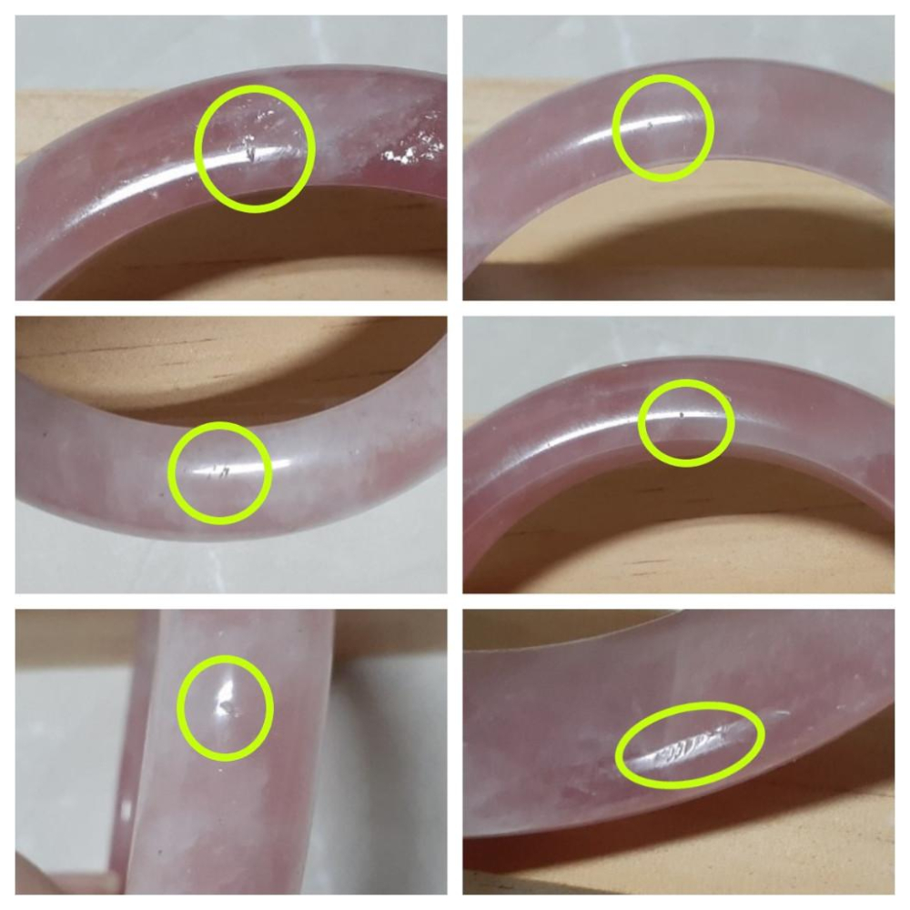 【三寶坊】天然粉晶手鐲 56圈口 馬粉手鐲 馬達加斯加粉晶 平安鐲 N391-細節圖7