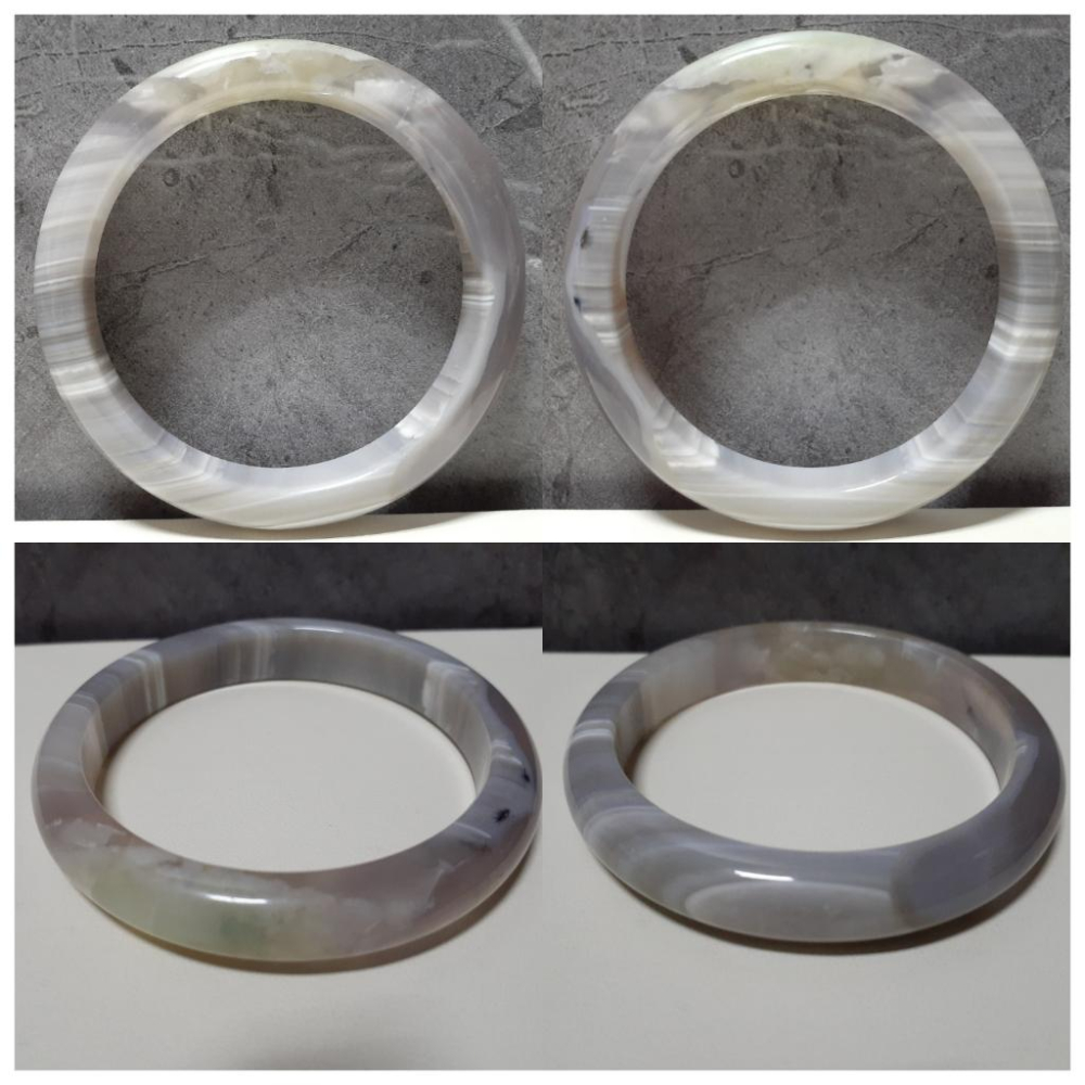 【三寶坊】天然櫻花瑪瑙手鐲 56圈口 細鐲 平安鐲 瑪瑙手鐲小圈口 N420-細節圖6