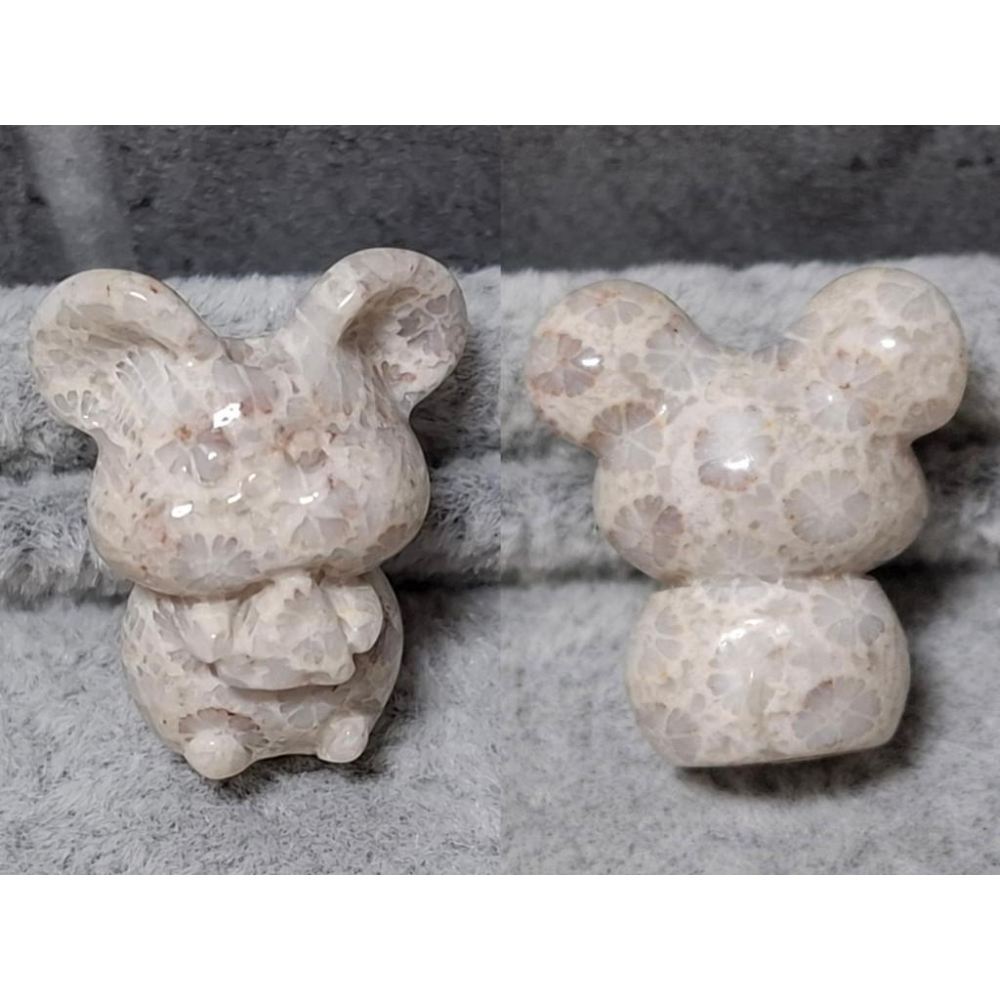 【三寶坊】珊瑚玉 老鼠 萌寵 滿花精品料 通孔小件 雕刻件 手作DIY材料 水晶 串珠 配件 吊墜-細節圖3